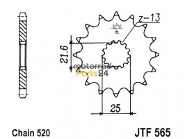 jtsprockets Ritzel 15 Z Teilung 520 F 565-15