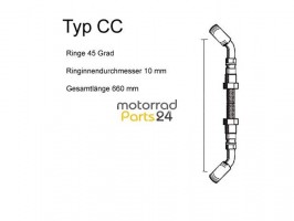 lucas-bikersworld Bremsleitung Stahlflex vo Titan-Anschl Lucas MCH101V3