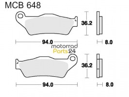 lucas-bikersworld Bremsbel&auml;ge Lucas RSI MCB648RSI